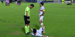 أحمد الجفالي يغادر مباراة الزمالك أمام إنبي مصاباً..فيديو